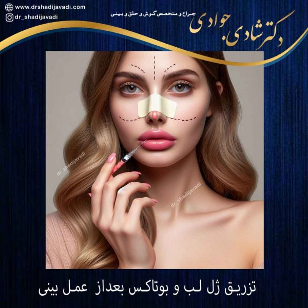 تزریق ژل لب و بوتاکس بعد از جراحی بینی - دکتر شادی جوادی